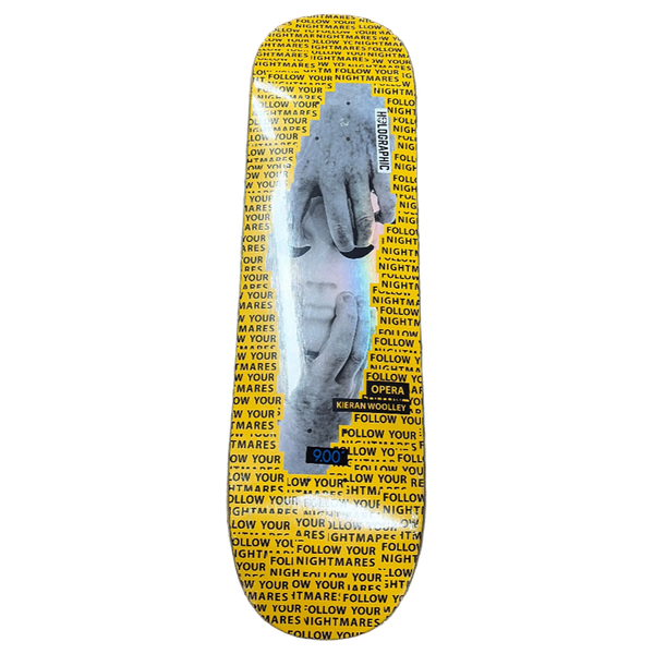 OPERA WOOLLEY NIGHTMARE SKATEBOARD DECK-9.0 YELLOW EX7