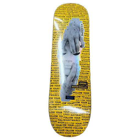 OPERA WOOLLEY NIGHTMARE SKATEBOARD DECK-9.0 YELLOW EX7