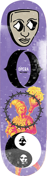 OPERA WOOD PIECE SKATEBOARD DECK-8.75 PUR EX7