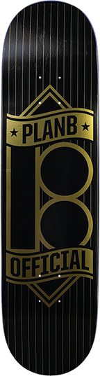PLAN B BANNER SKATEBOARD DECK-8.0 GOLD