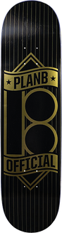 PLAN B BANNER SKATEBOARD DECK-8.0 GOLD