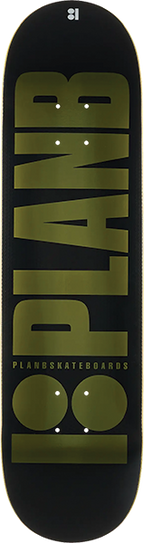 PLAN B OG SKATEBOARD DECK 8.25 GOLD
