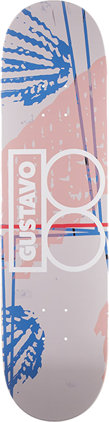 PLAN B GUSTAVO MIXED MEDIA SKATEBOARD DECK-8.0