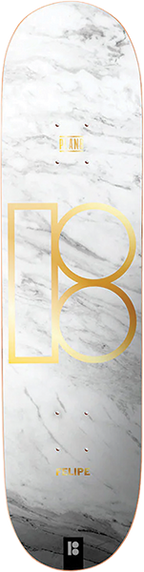 PLAN B GUSTAVO WHITE MARBLE TWIN SKATEBOARD DECK-8.0