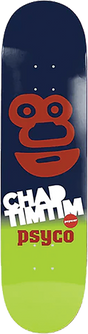 POPWAR TIM TIM TIM PSYCO SKATEBOARD DECK-7.625 RED