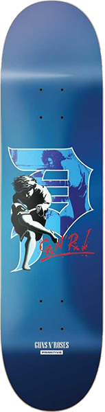 PRIMITIVE GUNS AND ROSES ILLUSION TEAM SKATEBOARD DECK-8.0 BLU