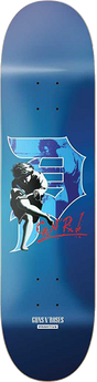 PRIMITIVE GUNS AND ROSES ILLUSION TEAM SKATEBOARD DECK-8.0 BLU