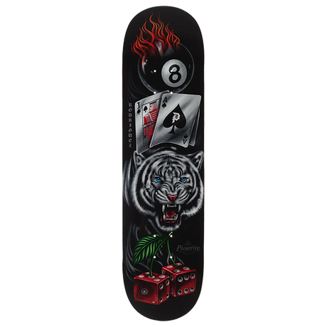 PRIMITIVE RODRIGUEZ HOT STREAK SKATEBOARD DECK-8.25 BLACK
