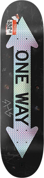PRIMITIVE RODRIGUEZ ONE WAY SKATEBOARD DECK-8.0 BLACK