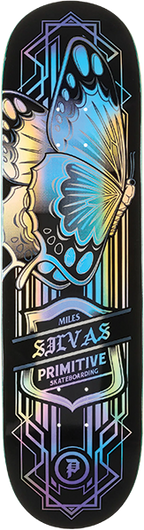 PRIMITIVE SILVAS BUTTERFLY SPECTRA SKATEBOARD DECK-8.5 BLACK