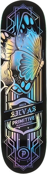 PRIMITIVE SILVAS BUTTERFLY SPECTRA SKATEBOARD DECK-8.5 BLACK