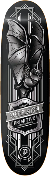 PRIMITIVE VILLAN BAT SKATEBOARD DECK-9.12 BLACK