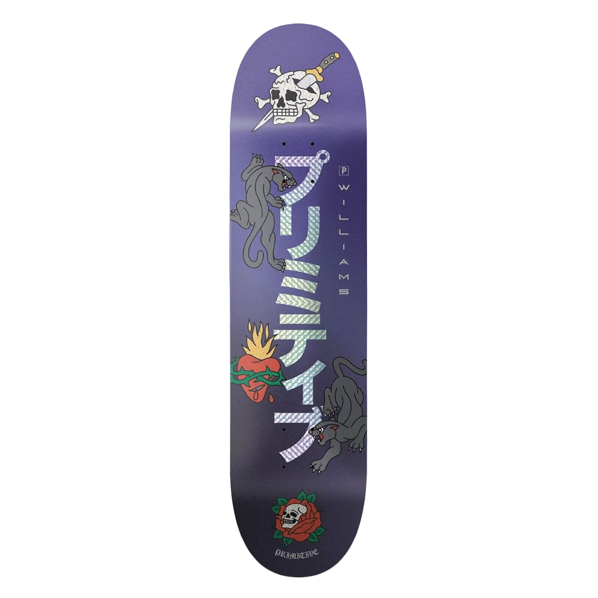 PRIMITIVE WILLIAMS OUTSIDER SKATEBOARD DECK-8.5 PURPLE