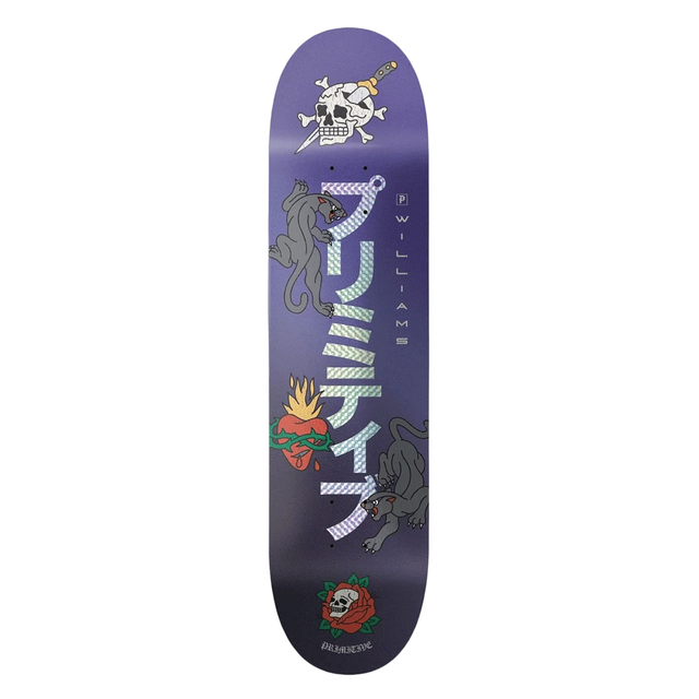 PRIMITIVE WILLIAMS OUTSIDER SKATEBOARD DECK-8.5 PURPLE