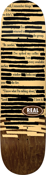 REAL NON FICTION SKATEBOARD DECK-8.38