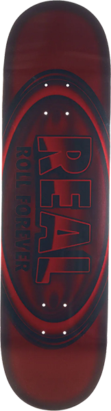 REAL OVAL DBX SKATEBOARD DECK-8.38 RED FOIL