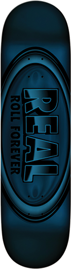 REAL OVAL DBX SKATEBOARD DECK-8.5 BLUE FOIL