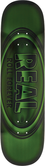 REAL OVAL DBX SKATEBOARD DECK 8.5 GREEN FOIL