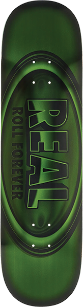REAL OVAL DBX SKATEBOARD DECK 8.5 GREEN FOIL