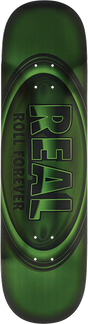 REAL OVAL DBX SKATEBOARD DECK 8.5 GREEN FOIL