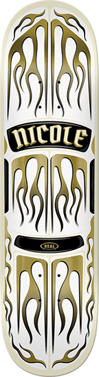 REAL HAUSE EMBER SKATEBOARD DECK-8.5 WHITE