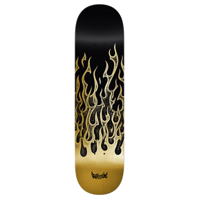 REAL HAUSE FLAMES REDUX SKATEBOARD DECK-8.25 TN GOLD