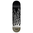 REAL HAUSE FLAMES REDUX SKATEBOARD DECK-8.5 TN SILVER