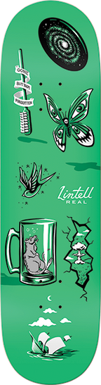 REAL LINTELL REVEALING SKATEBOARD DECK-8.28