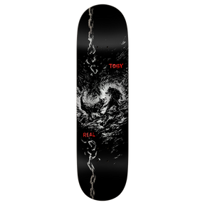 REAL RYAN DOG BITE SKATEBOARD DECK-8.25 BLACK w/grip