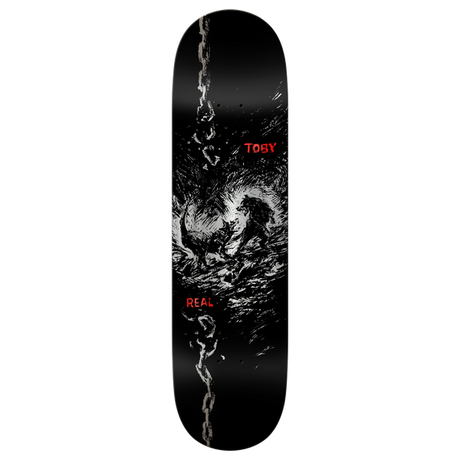 REAL RYAN DOG BITE SKATEBOARD DECK-8.25 BLACK w/grip