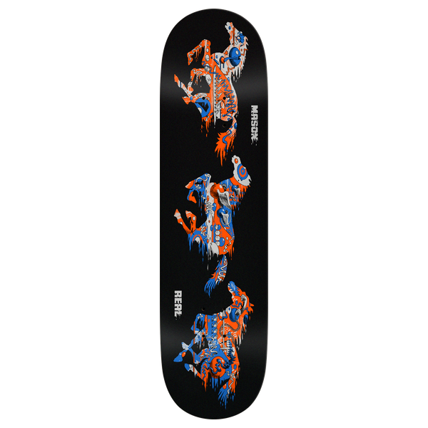 REAL SILVA HORSEPOWER SKATEBOARD DECK-8.12 BLACK