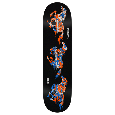 REAL SILVA HORSEPOWER SKATEBOARD DECK-8.12 BLACK