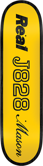 REAL SILVA SHAPE CODE SKATEBOARD DECK-8.28 YELLOW