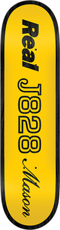REAL SILVA SHAPE CODE SKATEBOARD DECK-8.28 YELLOW