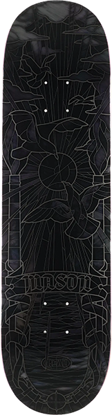 REAL SILVA BLACK SUNDAY CATHEDRAL SKATEBOARD DECK-8.25 BLK