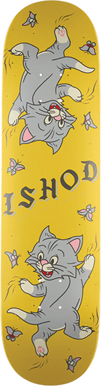 REAL WAIR KITTEN SCRATCH TT SKATEBOARD DECK-8.0 YELLOW