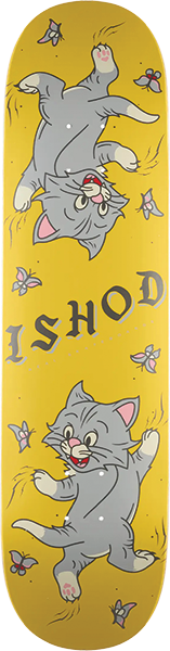REAL WAIR KITTEN SCRATCH TT SKATEBOARD DECK-8.0 YELLOW