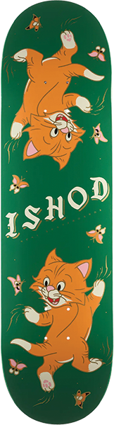 REAL WAIR KITTEN SCRATCH TT SKATEBOARD DECK-8.3 GREEN SLICK