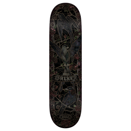 REAL WALKER BLK SUNDAY CATH SKATEBOARD DECK-8.38 BLACK w/grip
