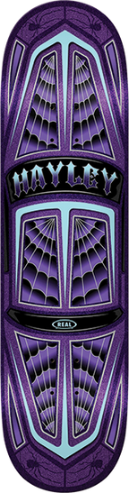 REAL WILSON THREADLINE SKATEBOARD DECK-8.38 PURPLE TF