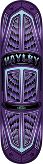 REAL WILSON THREADLINE SKATEBOARD DECK-8.38 PURPLE TF