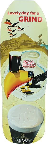 RHPS FARMER TOUCAN SKATEBOARD SKATEBOARD DECK 10.62x33.75