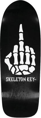 SKELETON KEY WITH ALL DUE RESPECT SKATEBOARD DECK-10.76X30.78