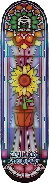 SK8MAFIA SURREY STAINED GLASS SKATEBOARD DECK-8.25
