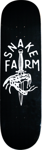 SNAKE FARM BOOM STICK SKATEBOARD DECK-8.5 BLK/WHT
