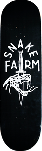 SNAKE FARM BOOM STICK SKATEBOARD DECK-8.5 BLK/WHT