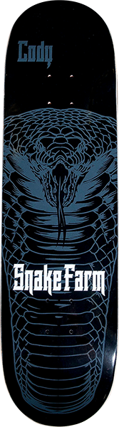 SNAKE FARM MCENTIRE SNAKE MOAN SKATEBOARD DECK-8.25 BLACK