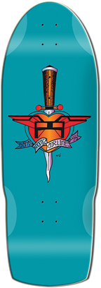 SMA HEART ATTACK SKATEBOARD DECK-10.5x31 TEAL