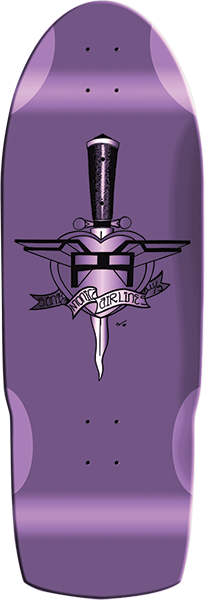 SMA HEART ATTACK LTD SKATEBOARD DECK-10.5X31 PURPLE DIP