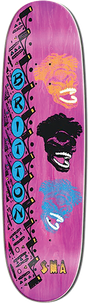 SMA BRITTON SKATEBOARD DECK-8.875X32.625 PINK STAIN